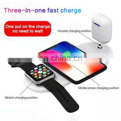 qi Wireless Charger Car Universal Fast Sucker Watch Mobile Phone Headset 3 in 1 Custom Original Desktop Wireless Charger photo-2