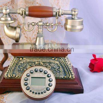 real wooden telephone