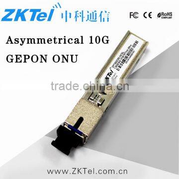 Asymmetrical 10G GEPON ONU SFP+ 20km,SC connector