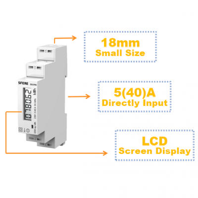 DDS1946-1P single phase din electric power smart energy meter