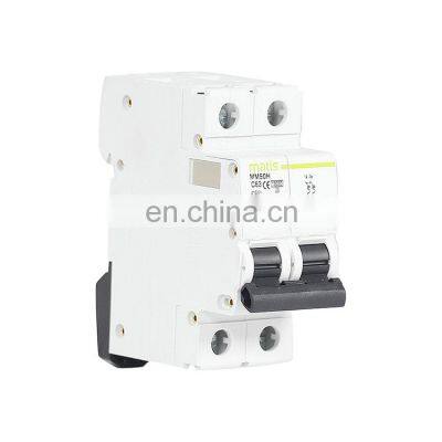 Manufacturer supply dependable performance Matis MM50H-2P 1-63A 380V 50/60hz electrical mini circuit breakers