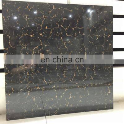 Pulati Series Black Golden Vitrified Porcelain Tiles Double Loading photo-3