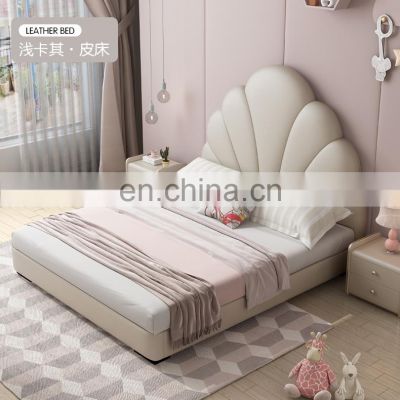 2021 Hot sale leather children bed boy girl single bed