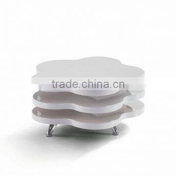 Flower Shape Multi Functional White Coffee Table For Comfort Quality Choice photo-6