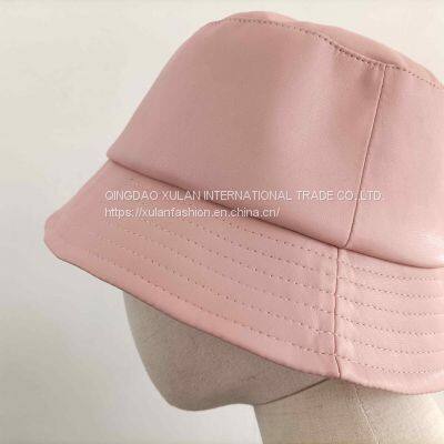 Women's Faux Leather Bucket Hat photo-2