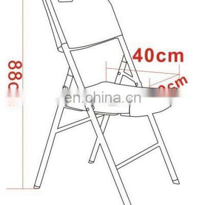 Simple Portable Dining Table and Chair Portable Backrest Outdoor Leisure Conference Plastic Folding Chairs photo-4