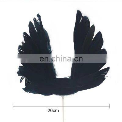 Hot Sale White Angel Feather Wings Cake Accessories Topper for Birthday Cake Topper Wedding Cake Topper Decoration