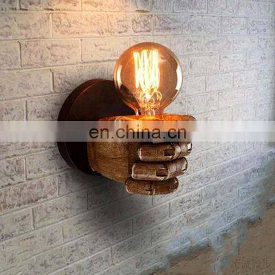 Creative Design Wall Lamp Wood Cover Right Left Hands Nordic Design Decorative Wall Lamp