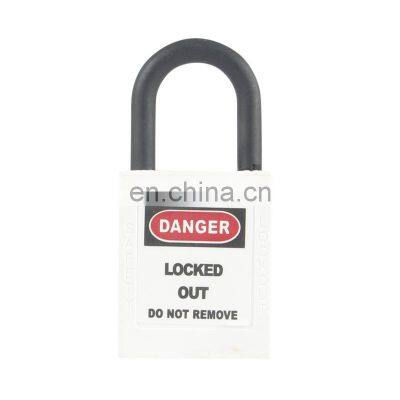 38mm Nylon Plastic Key Master Padlock Shackle Colorful Industrial Loto Safety Padlock photo-2