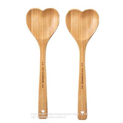 bamboo spoon heart shape bambu spoons amazon supplier CHINA TWINKLE BAMBOO