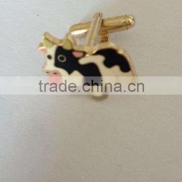 2014 custom cute cufflinks/cartoon cow cufflink/the pin glory