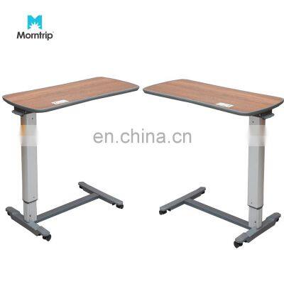 Wholesale Price Medical Hospital Movable Adjustable Overbed Table Gas-spring Overbed Table For Eating And Laptops