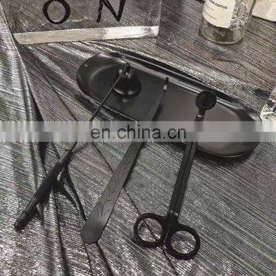 Hot Sale Wholesale Metal Brass Stainless Steel Gold Black Rose Gold Set Accessories Wick Trimmer Candle Snuffer