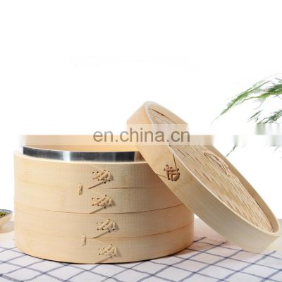 Chinese food dim sum bamboo steamer aluminum steamer