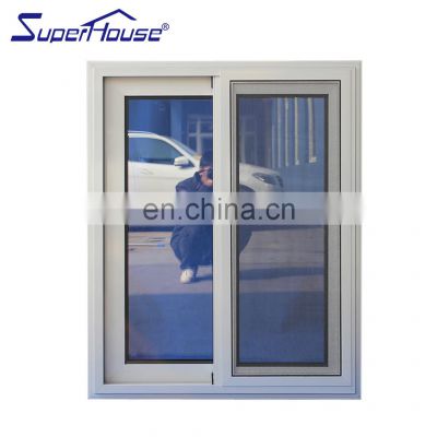 Superhouse Hot Sell High Quality Aluminium Fram Large View With Retractable Scree Sliding Glass Folding Door Window