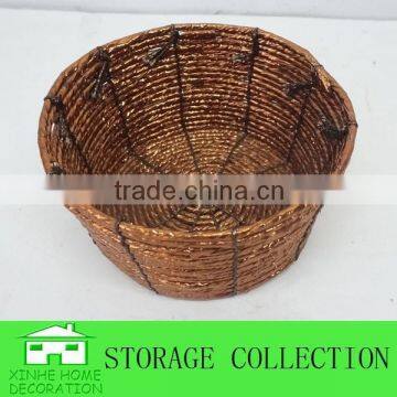 Handmade Decorative Round Paper Basket photo-2