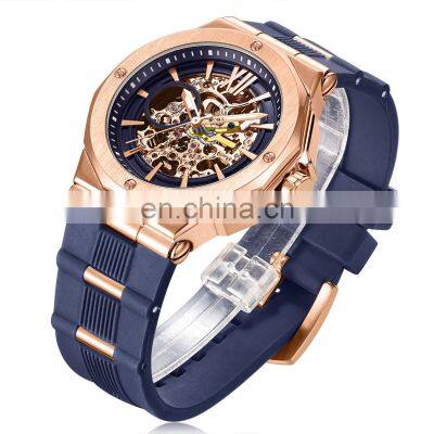 High Quality Stainless Steel Watch 10 ATM Custom your logo watches silicone band for Automatic Watch Men