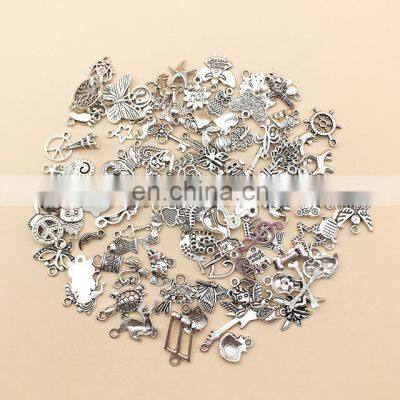 100pcs Mixed Vintage Metal Animal Birds Charms Beads DIY Bracelet Pendant Necklace Accessories For Jewelry Making Findings photo-3