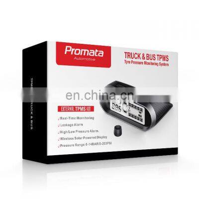 Promata High Quality Wireless Solar Powered Tire Pressure Monitoring System for Truck Can Upgrade to 14-tyre System photo-3