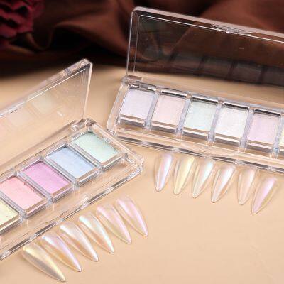 Solid Aurora Magic Mirror Powder Nail Enhancement Solid Sparkling Powder Super Bright Mirror Pearl Fantasy Shell Powder