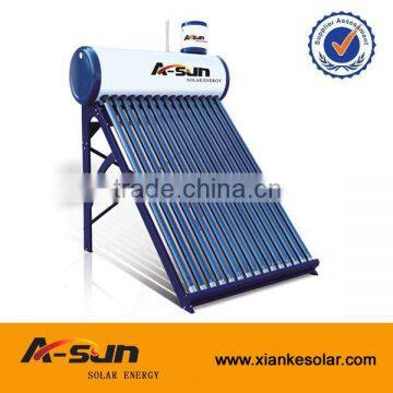 Non pressure solar water heating system with assistant tank 5L 8L 20L 50L