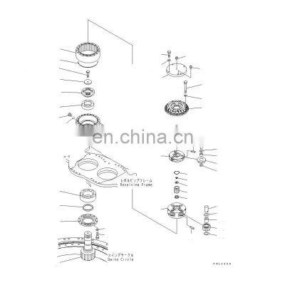 21M-26-00011 21M-26-00012 PC600-7 Excavator Swing Gear Box PC600-6 Swing Gearbox For Komatsu