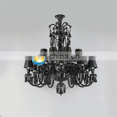 Wholesale high Crystal 8-light Chandelier in Polished Chrome with lampshade Clear Hand Cut Crystals