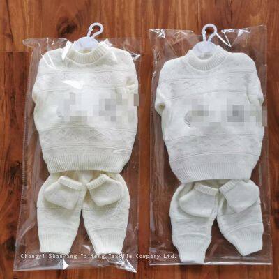 Knitted Baby Set Four Pieces Baby Clothes Soft Baby Sweater Set photo-3