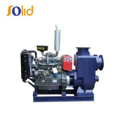 Horizontal Non Clogging Diesel Engine Driven Self Priming Centrifugal Trash Sewage Pump Supplier