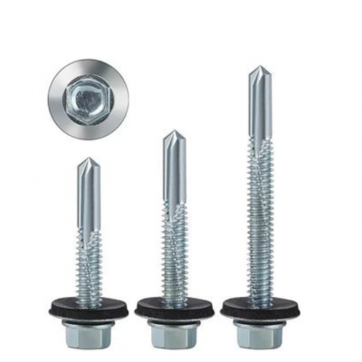 Hexagonal Self-Drilling Screw Tapping Screw Made of Zinc Alloy Titanium Material