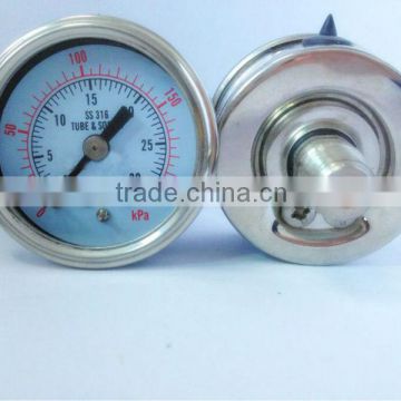 YN40ZC-30P Shock Proof With Crimped bezel, Back Coonction Pressure Gauge