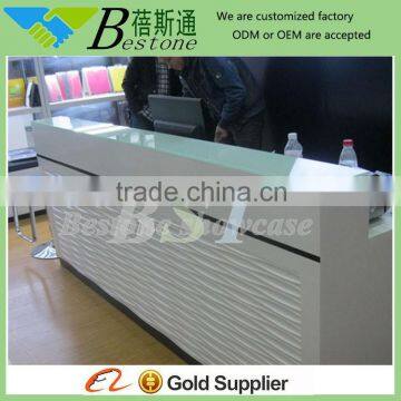 Top glass modern cash register counter, cash counter beauty