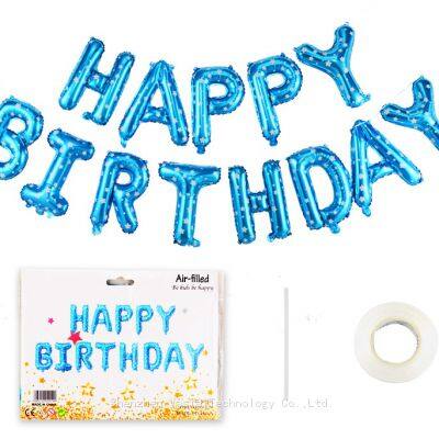 Wholesale 16-inch Happy Birthday Foil Letter Balloons Set Aluminum Film for Kids' Party Adult Celebration Decor