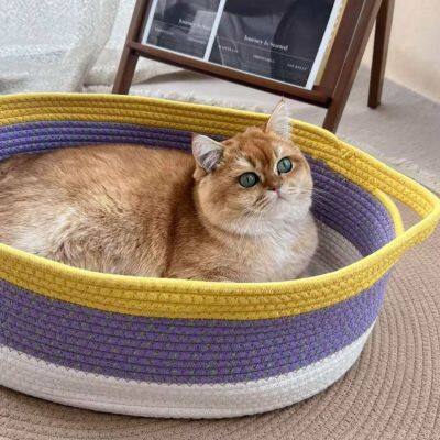 Corduroy Pet Sofa - Super Soft and Warm Kennel Bed for Dogs & Cats
