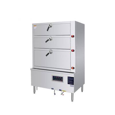 Professional Seafood Steamer 3 Doors 27kW 380V With Free Maintenance Service