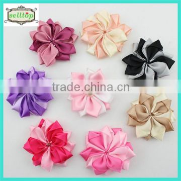 Cheaper hot sale 6cm make ribbon flowers