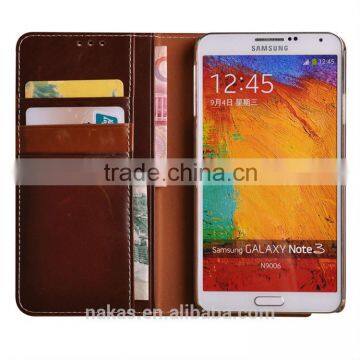 wallet leather phone case cover for Samsung galaxy note 3 with flip cover