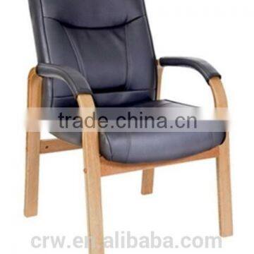 RCH-4172 Elegant Oak Leather Visitors Chair