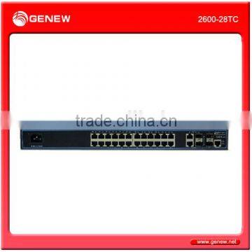 Genew Switch 2600-28TC Carrier-Class Access Ethernet LANswitch with ALC QinQ VLAN founction