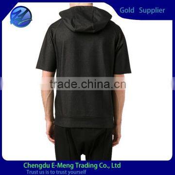 Custom Made Blank Space Cotton Pullover Swetshirts Hoodie,short Sleeve Hoodie for Man photo-3