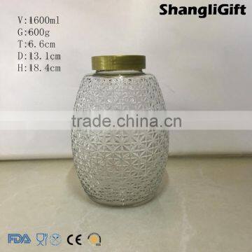 1600ml Glass Pickled Glass For Storage 1.5 Liter Food Grade