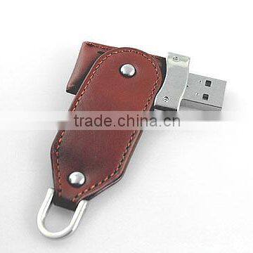 Custom design leather usb flash memory 8GB