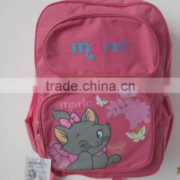Beautiful cartoon school backpack bag for girls 2012