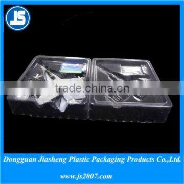 PET Clear blister rectangular packaging toy plastic tray for toy packaging in Dongguan