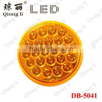 24V red super brightness rear lamp 4'' round trailer led tail light
