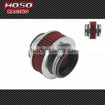 Red 3" Inch 76mm Universal Performance Cold Air Intake By Pass Valve Filter