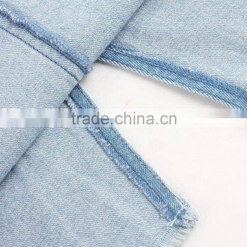 Fashion Classic Stretch Elegant Blue Vertical Stripes Midi Denim Pencil Skirt for Lady