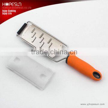 New design stainless steel orange best kitchen grater with plastic handle