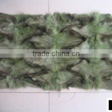 High quality dyed 100% Genuine Patched Fox Fur Plates