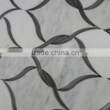 Accurate Water Jet Glass Cutting White Color Tile